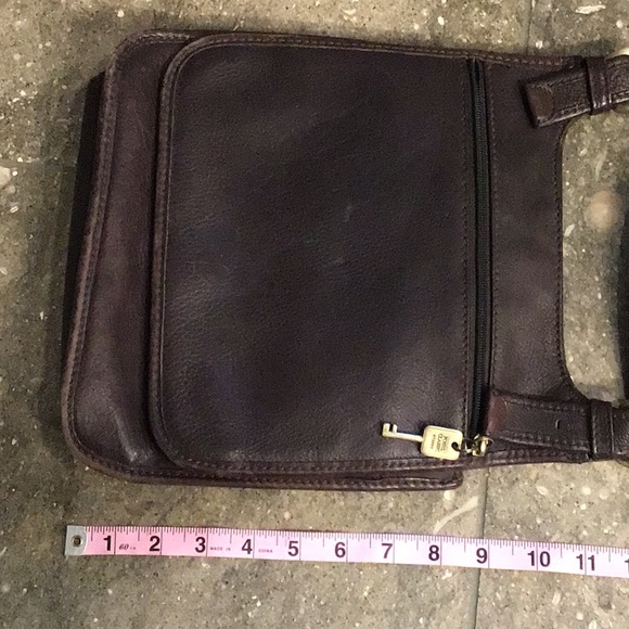 Vintage Fossil handbag, brown leather - Picture 4 of 16